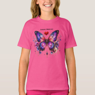 Dream Big Peacock Feather Circle kids T-Shirt