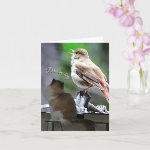 Dream Big Ragdoll Cat Bird Note Card