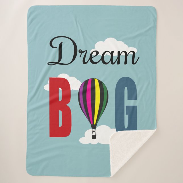 Dream big sherpa blanket (Front)