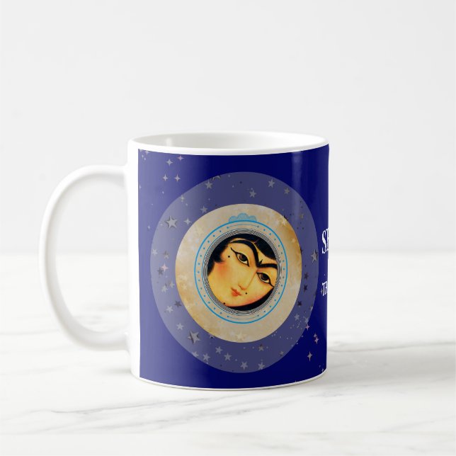 Dream Big, Shine Bright - Girl with Stars Mug (Left)