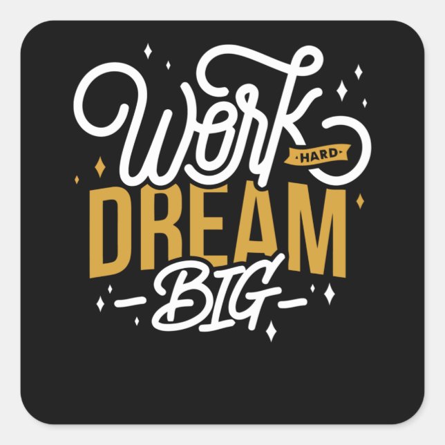 Dream Big Square Sticker (Front)