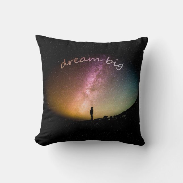 dream big throw pillow (Front)