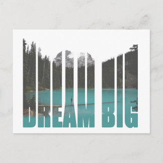 Dream Big Typography Postcard