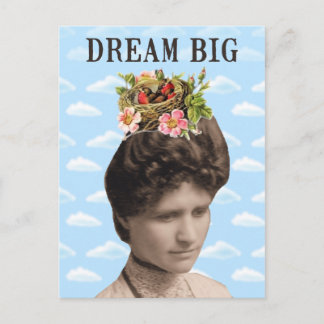 Dream Big Vintage Photo Collage Postcard