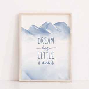 Dream Big Winter Mountain Nursery Wall Decor