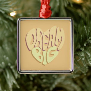 Dream Big: Yellow Positive Words Metal Tree Decoration