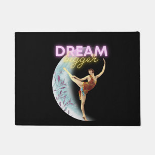 Dream Bigger Vintage Ballet Dancer  Doormat