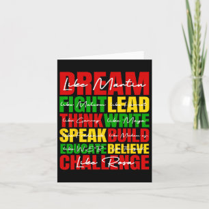 Dream Black History Month Juneteenth African Ameri Card