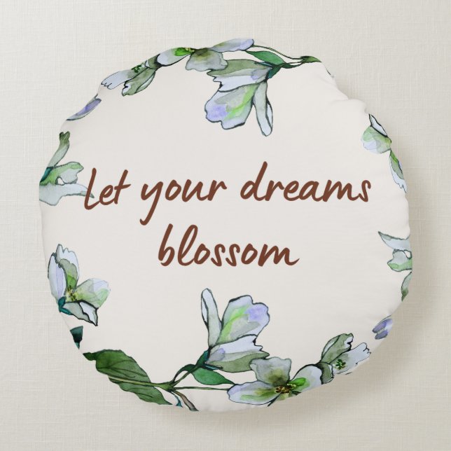 Dream Blossom Round Pillow (Back)