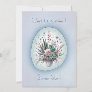 Dream bouquet, simple Boho style greeting card