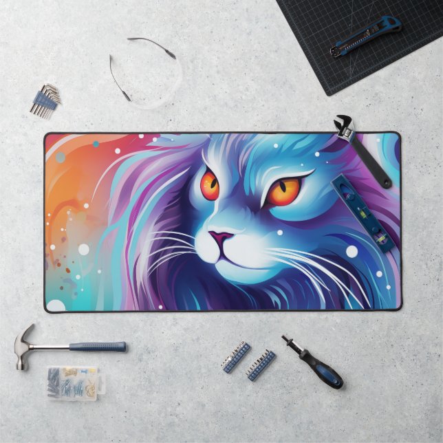 Dream cat blue desk mat (Workstation)