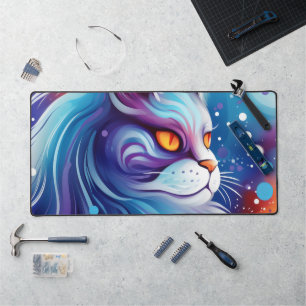 Dream cat blue desk mat