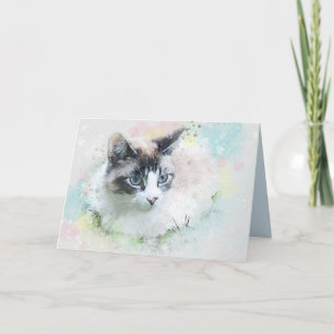 dream cat greeting card