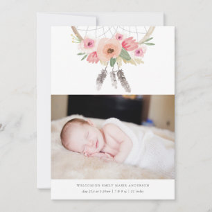 Dream Catcher Birth Announcement