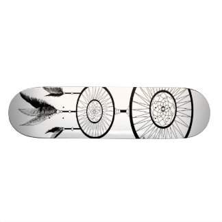 DREAM CATCHER BLACK AND WHITE SKATEBOARD