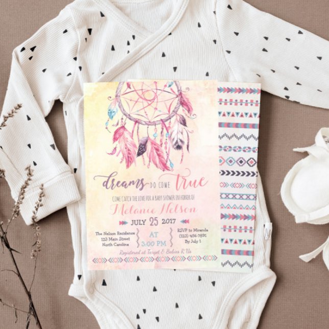 Dream Catcher Boho Baby Shower Invitation (Creator Uploaded)