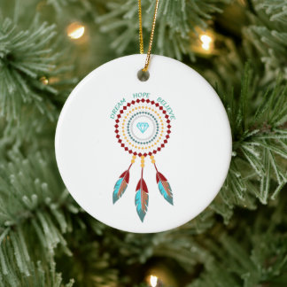 Dream catcher ceramic tree decoration
