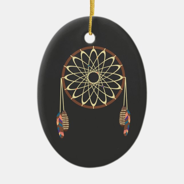 Dream Catcher Ceramic Tree Decoration (Front)