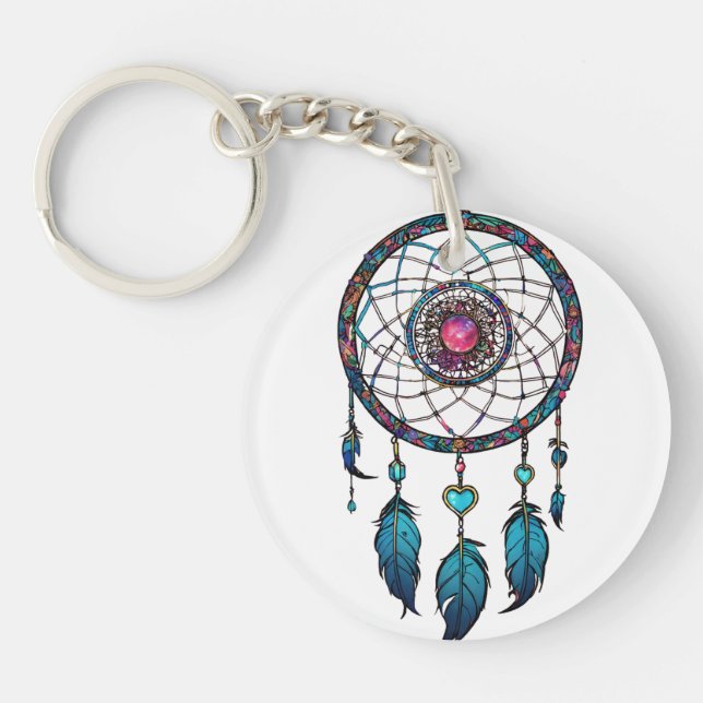 Dream Catcher Charm Key Ring (Front)
