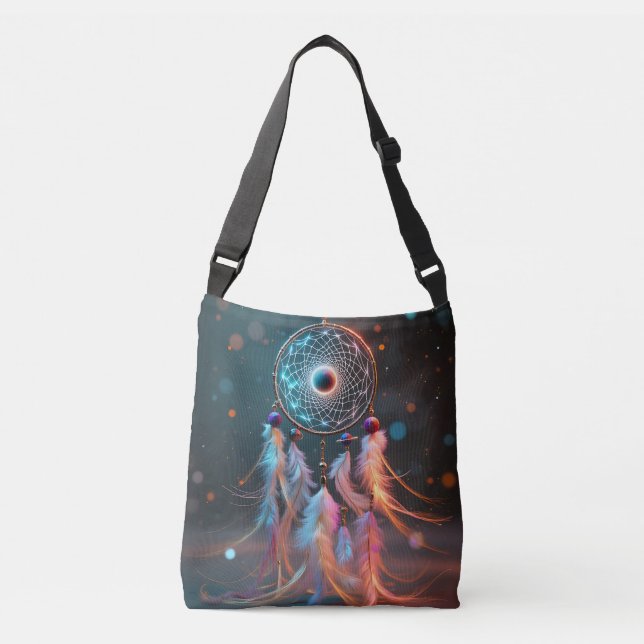 Dream Catcher Crossbody Tote  Boho All-Over Print (Front)
