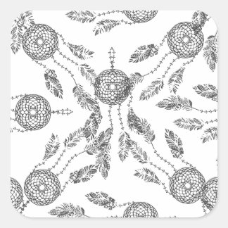 Dream Catcher Design Square Sticker
