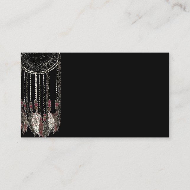 Dream Catcher Feathers Water Colour Business Cards (Front)