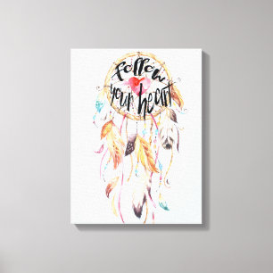 Dream Catcher Follow your heart Canvas Print