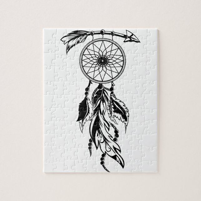 Dream Catcher - Graphic T-shirt Tees Jigsaw Puzzle (Vertical)