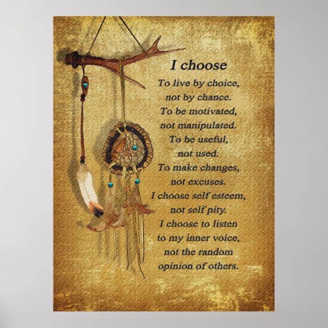 Dream-Catcher, "I choose" motivational Poster (Front)