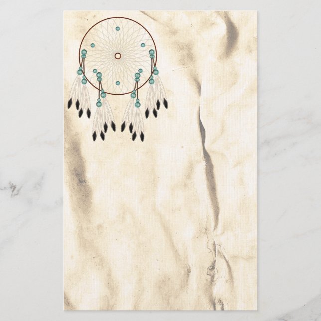 Dream Catcher  Native American  Stationery (Front)