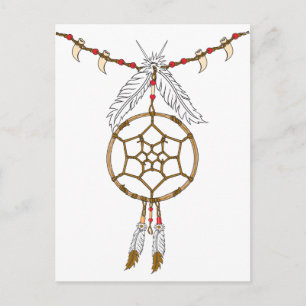 Dream Catcher Necklace Postcard