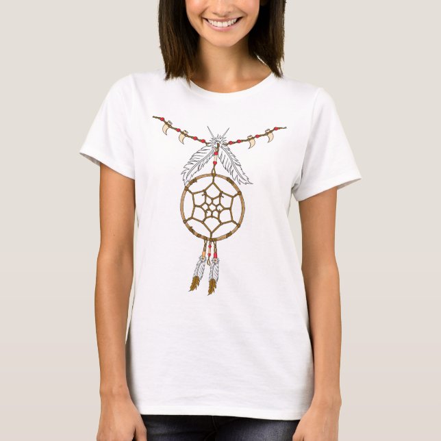 Dream Catcher Necklace T-Shirt (Front)