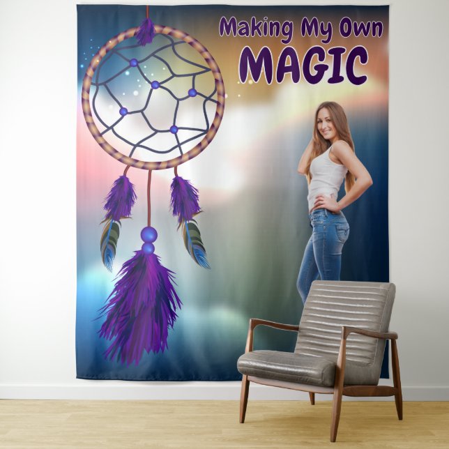 Dream Catcher Party Celebration Photo Backdrop Tapestry (In Situ)