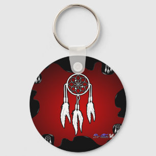 DREAM CATCHER RED BACKGROUND PRODUCTS KEY RING