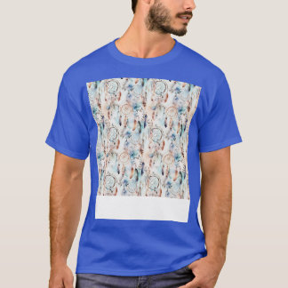 Dream Catcher Seamless Pattern Bohemian Hippie Eth T-Shirt