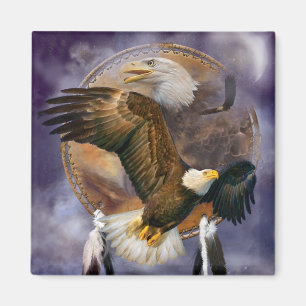 Dream Catcher - Spirit Eagles Art Magnet