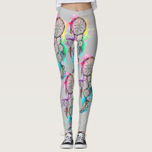 Dream Catcher Splash Paint Art Ladies Leggings