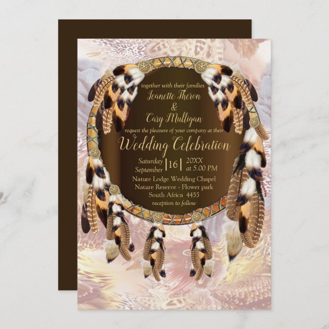 Dream Catcher Wedding Invitation (Front/Back)