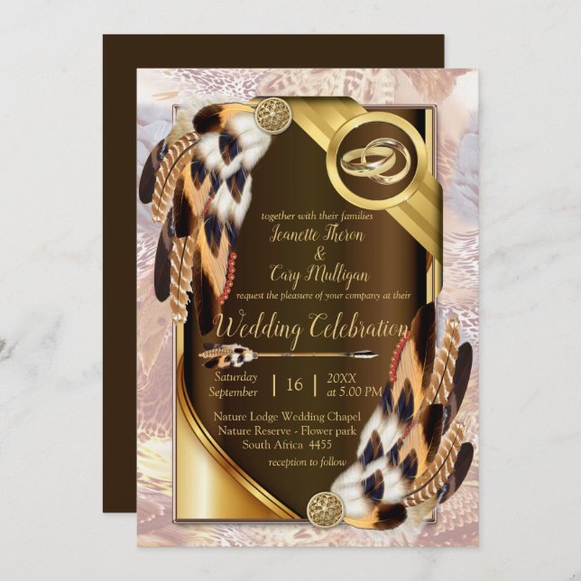 Dream Catcher Wedding Invitation (Front/Back)