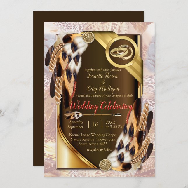 Dream Catcher Wedding Invitation (Front/Back)