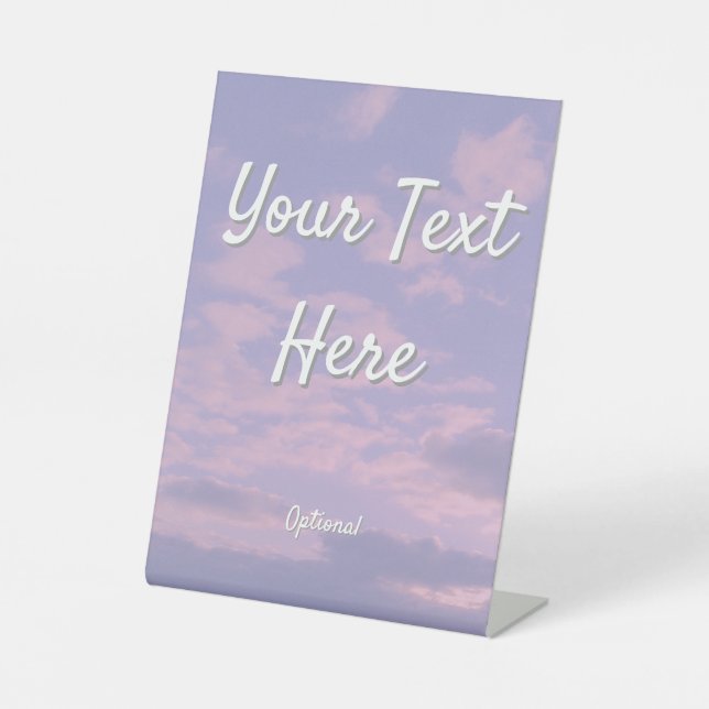 Dream Clouds Lover Theme Pedestal Sign (Front)