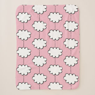Dream Clouds on Strings Sherpa Blanket