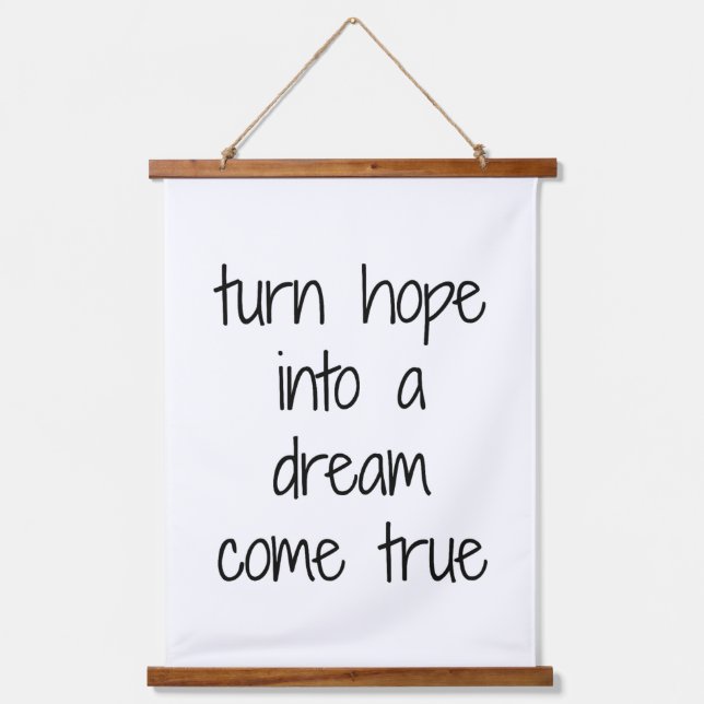 Dream Come True Wood Topped Wall Tapestry (Front)
