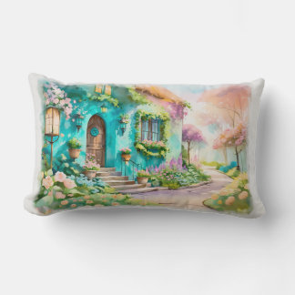 Dream Cottage in Bloomlight - 21x13 Throw Lumbar Cushion