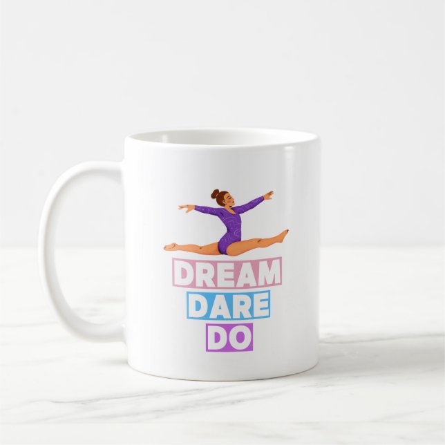 Dream Dare Do – Motivational Gymnastics Mug (Left)