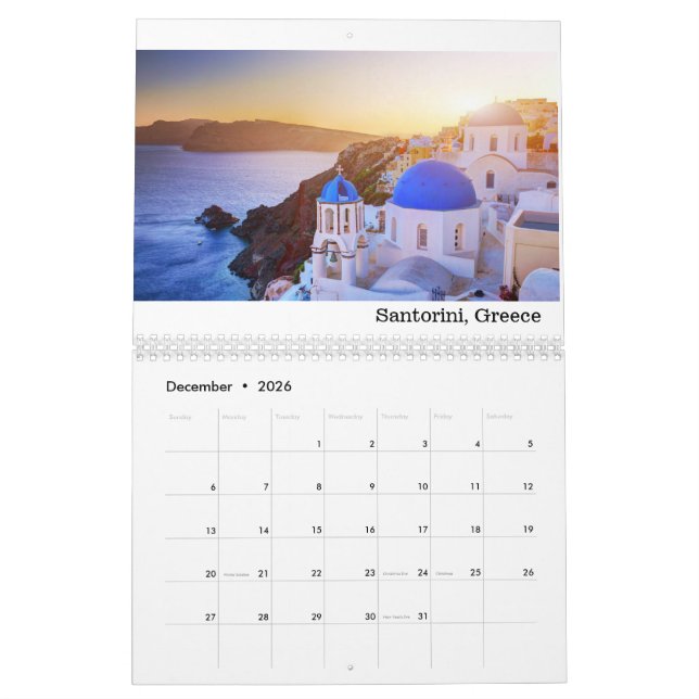 Dream Destinations Calendar (Dec 2026)