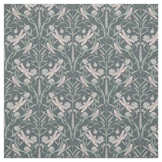 Dream Dragonfly Cornflower, Stars Fabric (Swatch)