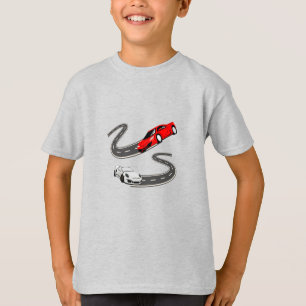 Dream Drive Kids Tee   Golden Car Print   Cool Blu