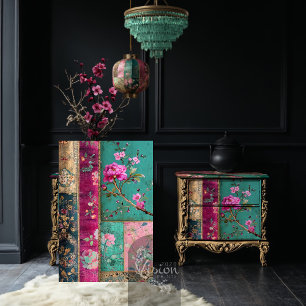 Dream Dynasty Chinoiserie Patchwork Collage Tissue Paper