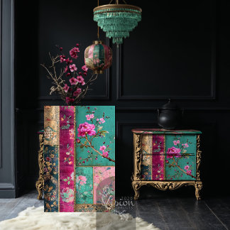 Dream Dynasty Chinoiserie Patchwork Collage Tissue Paper